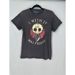 Friday The 13th Shirt Women Small Black Graphic Tee Jason Horror Movie Halloween